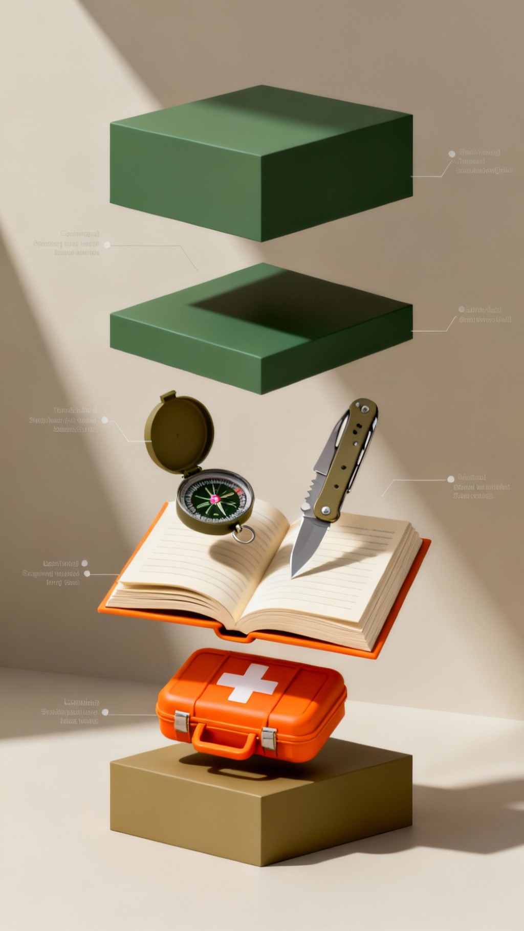 Free Survival Essentials Stack Photo - Survival, Compass, Knife ...
