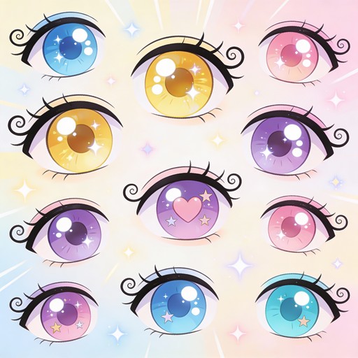 Whimsy Lashes Free Sparkling Cartoon Eyes Image - Illustration, Cartoon, Eyes ...