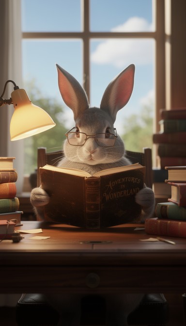 Free Scholarly Rabbit Reads Image - Rabbit, Bunny, Reading | Download ...