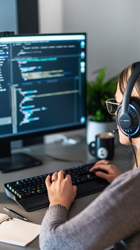 Free Coder at Work Image - Coder, Programming, Headphones | Download at ...
