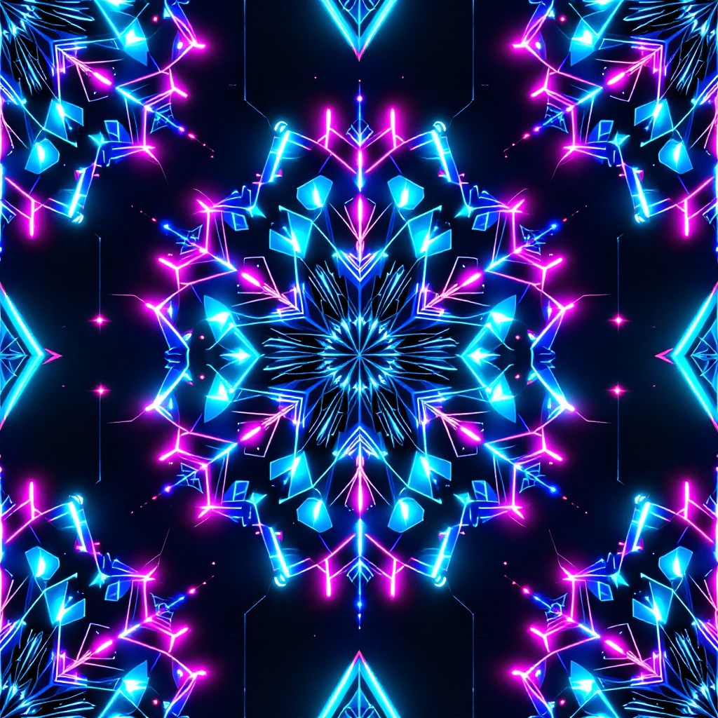 Free Neon Snowflake Technology Image - Neon, Snowflake, Cyberpunk ...