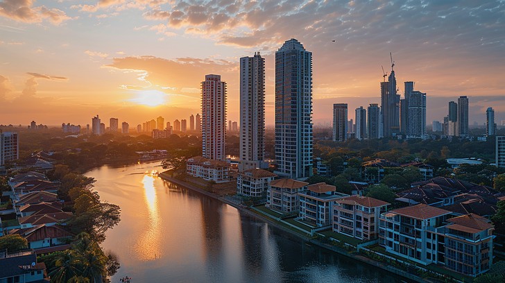 Free Sunset over river Image - Sunset, River, City | Download at StockCake