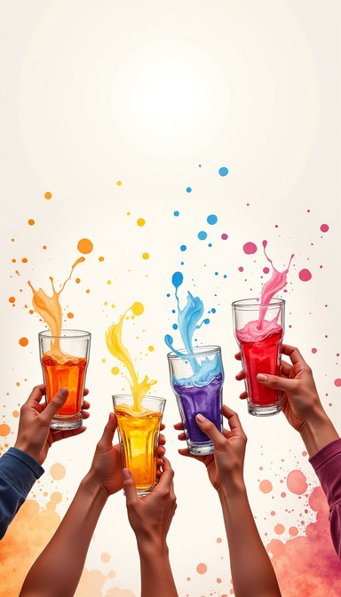 Free Colorful Celebration Toast Image - Celebration, Toast, Watercolor ...
