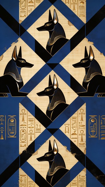 Free Egyptian Anubis Pattern Image - Anubis, Egyptian, Pattern ...