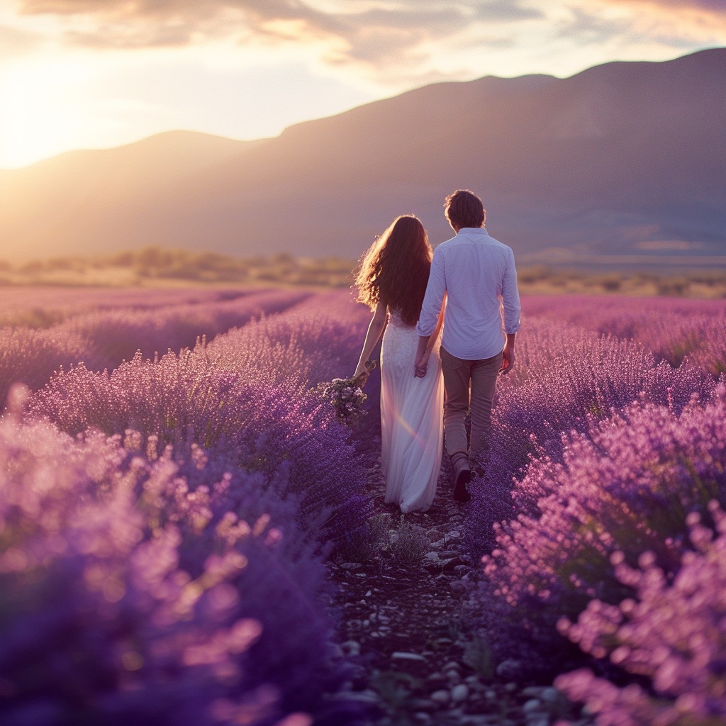 Free Lavender Love Stroll Image - Couple, Lavender, Love | Download at ...