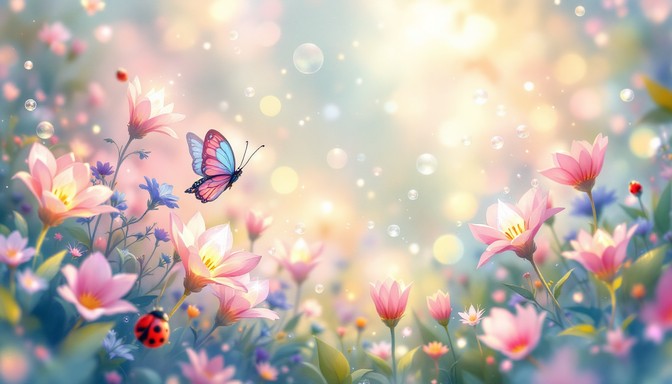 Free Magical Garden Dreams Image - Garden, Flowers, Pink | Download at ...