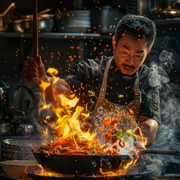 Free Fiery Cooking Action Image - Chef, Cooking, Fire | Download at ...