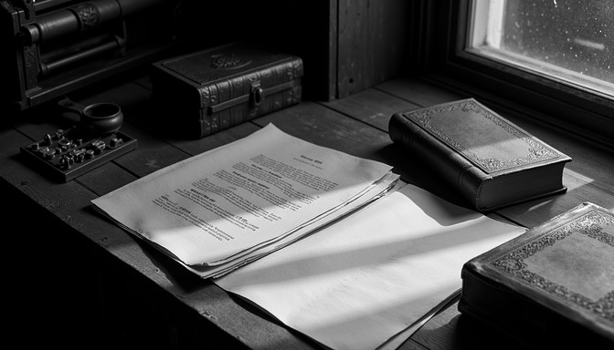 Free Historic literary workspace Image - Manuscripts, Books, Desk ...