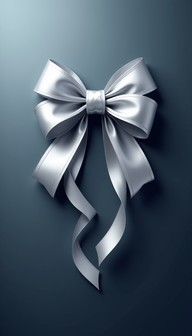 Free Luxurious Silver Bow Image - Silver, Bow, Ribbon | Download at ...