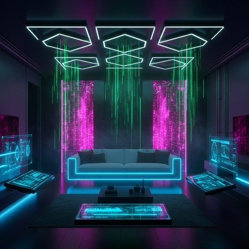 Free Neon Cyberpunk Interior Image | Download at StockCake