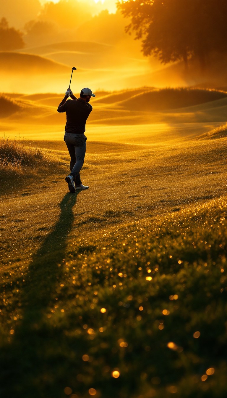 Free Golden Golf Morning Image - Golf, Sunrise, Silhouette | Download ...