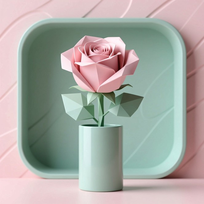 Free Geometric Rose Bloom Image - Rose, 3d, Geometric | Download at ...