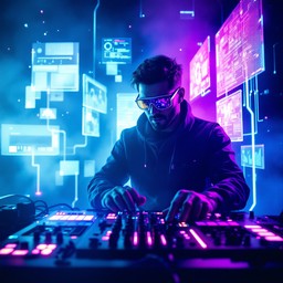 Tech Master Pic Free Neon Tech Master Image - Cyberpunk, Neon, Holographic | Download ...