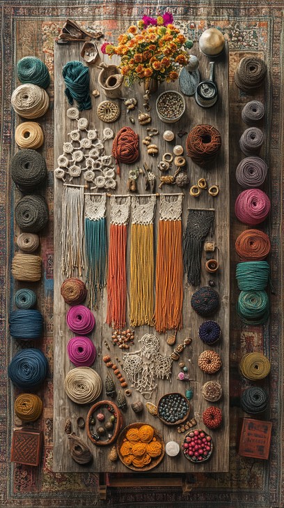 Free Colorful crafting supplies Image - Crafts, Yarn, Fabric | Download ...