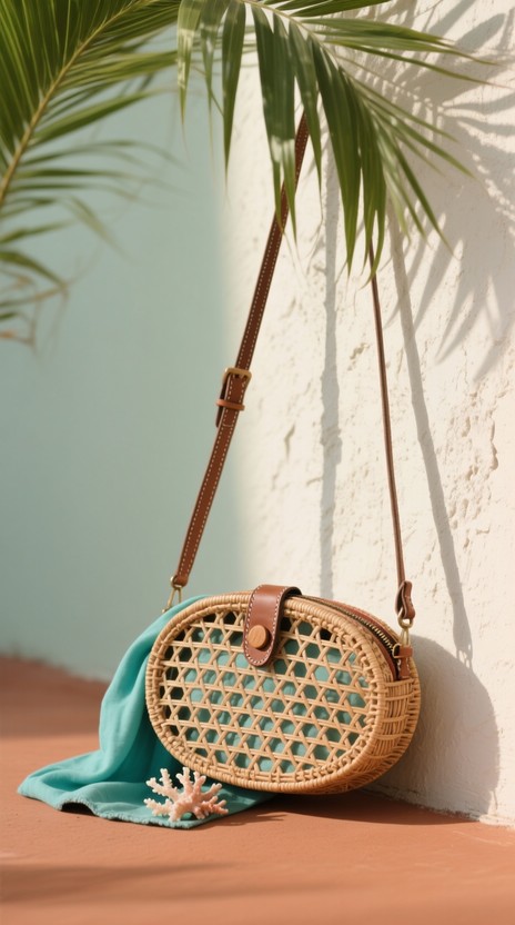 Free Tropical Rattan Bag Image - Rattan, Woven, Bag | Download at StockCake