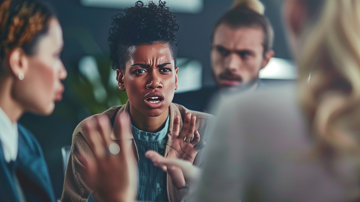 Frantic Discussion Free Intense business discussion Image - Businesswoman, Discussion ...