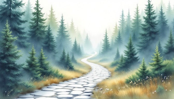 Free Foggy Forest Path Image - Forest, Misty, Evergreen | Download at ...