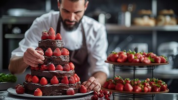 Chef Cook Cake Free Chef Decorates Cake Image - Chef, Cake, Chocolate | Download at ...
