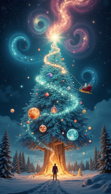 Free Cosmic Christmas Tree Image | Download at StockCake