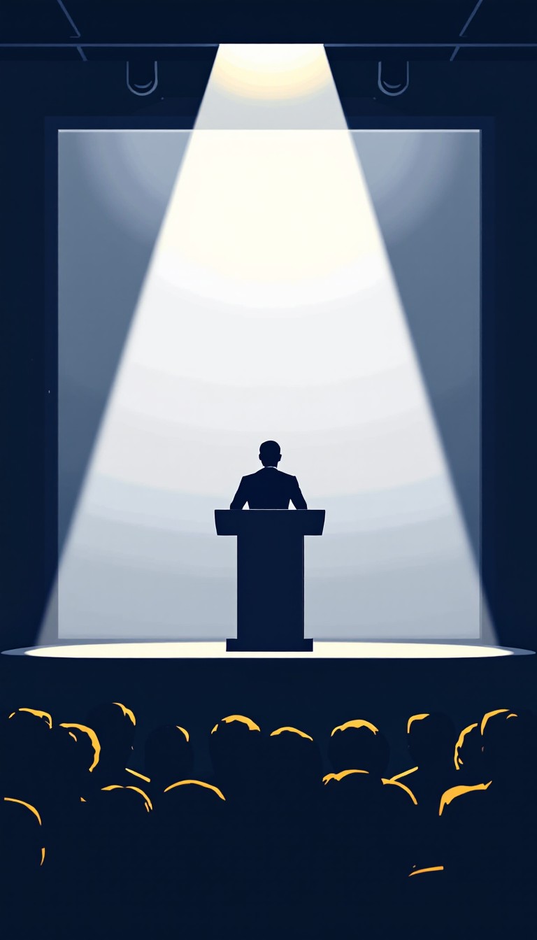 Leader Spotlight Slide Example Free Spotlight On Leadership Image - Leadership, Spotlight, Podium ...