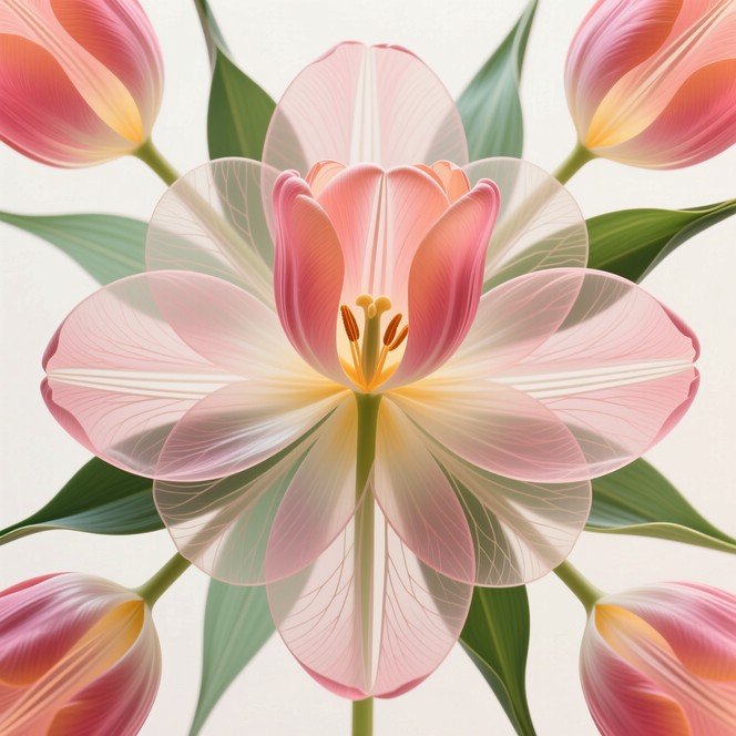 Free Translucent Tulip Layers Image - Tulip, Abstract, Floral ...