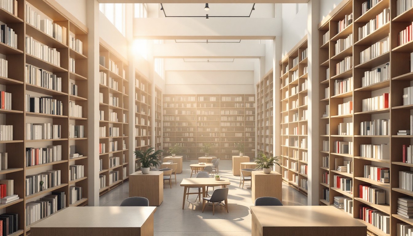 Free Sunlit Library Paradise Image - Library, Books, Minimal | Download ...