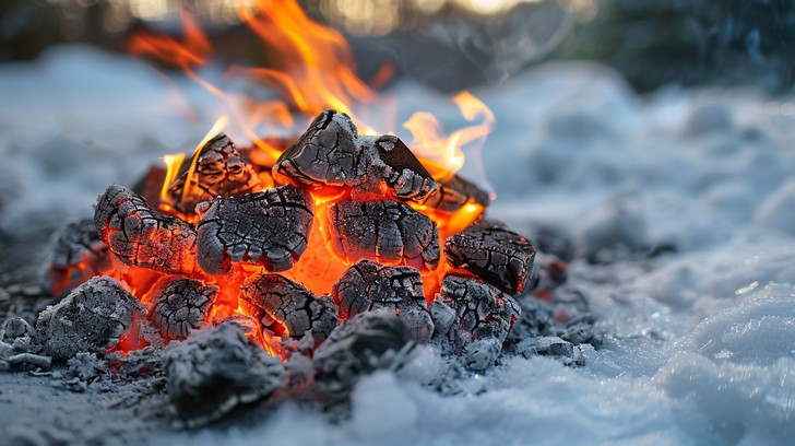 Free Glowing Ember Warmth Image - Fire, Embers, Snow | Download at ...