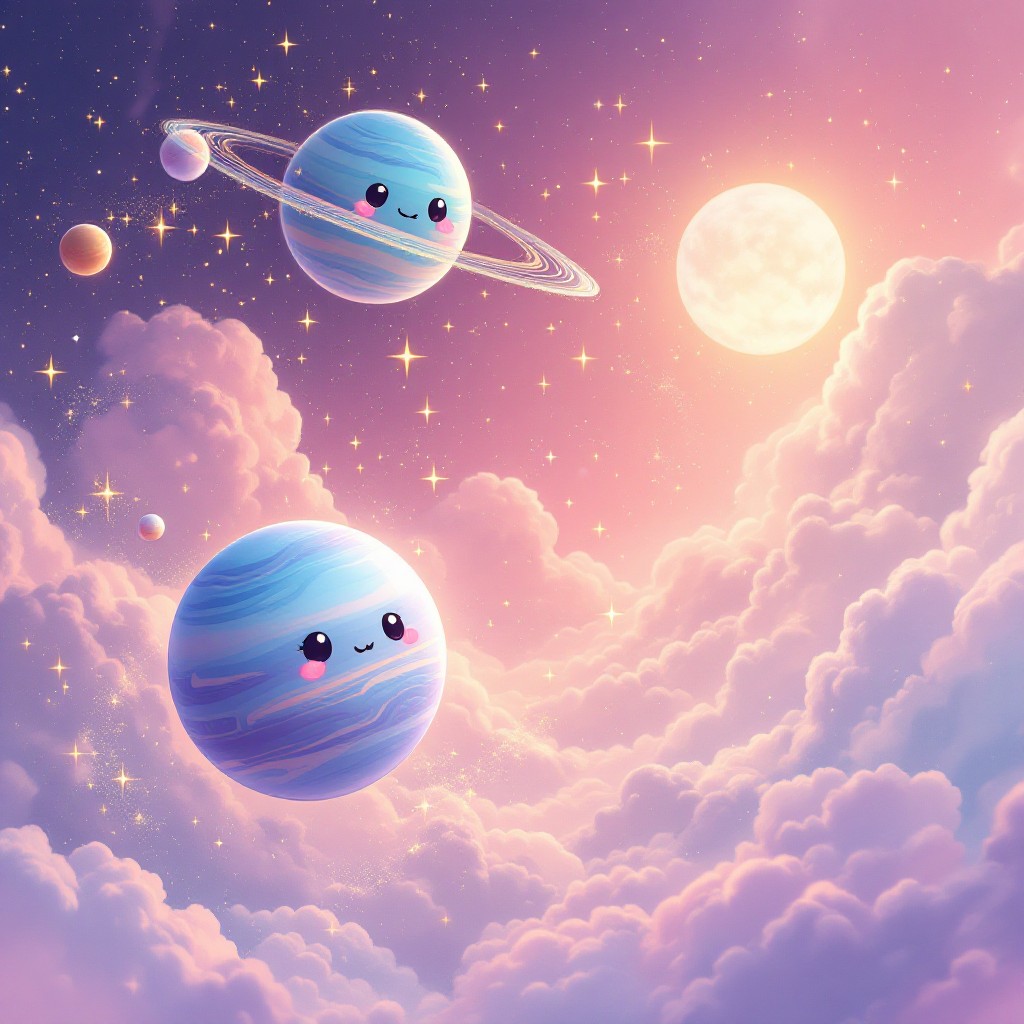 Free Kawaii Cosmic Friends Image - Kawaii, Planets, Space | Download at ...
