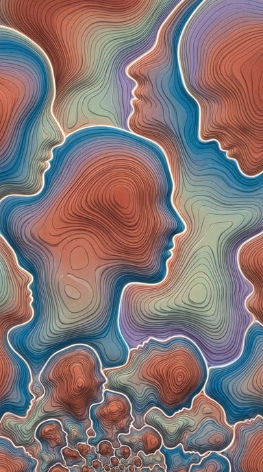 Free Interlocking Profile Art Image - Profiles, Silhouettes, Faces ...