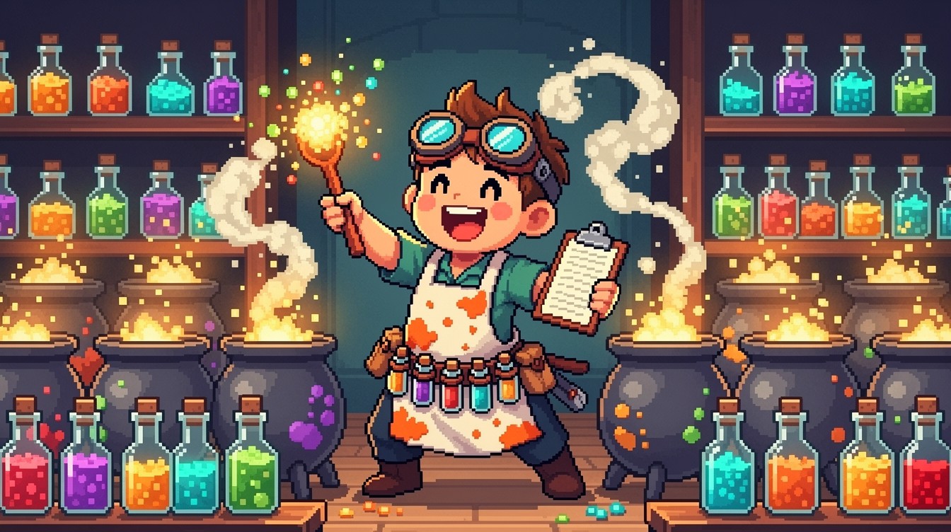 Free Pixel Potion Workshop Image - Alchemist, Potion, Pixel | Download ...