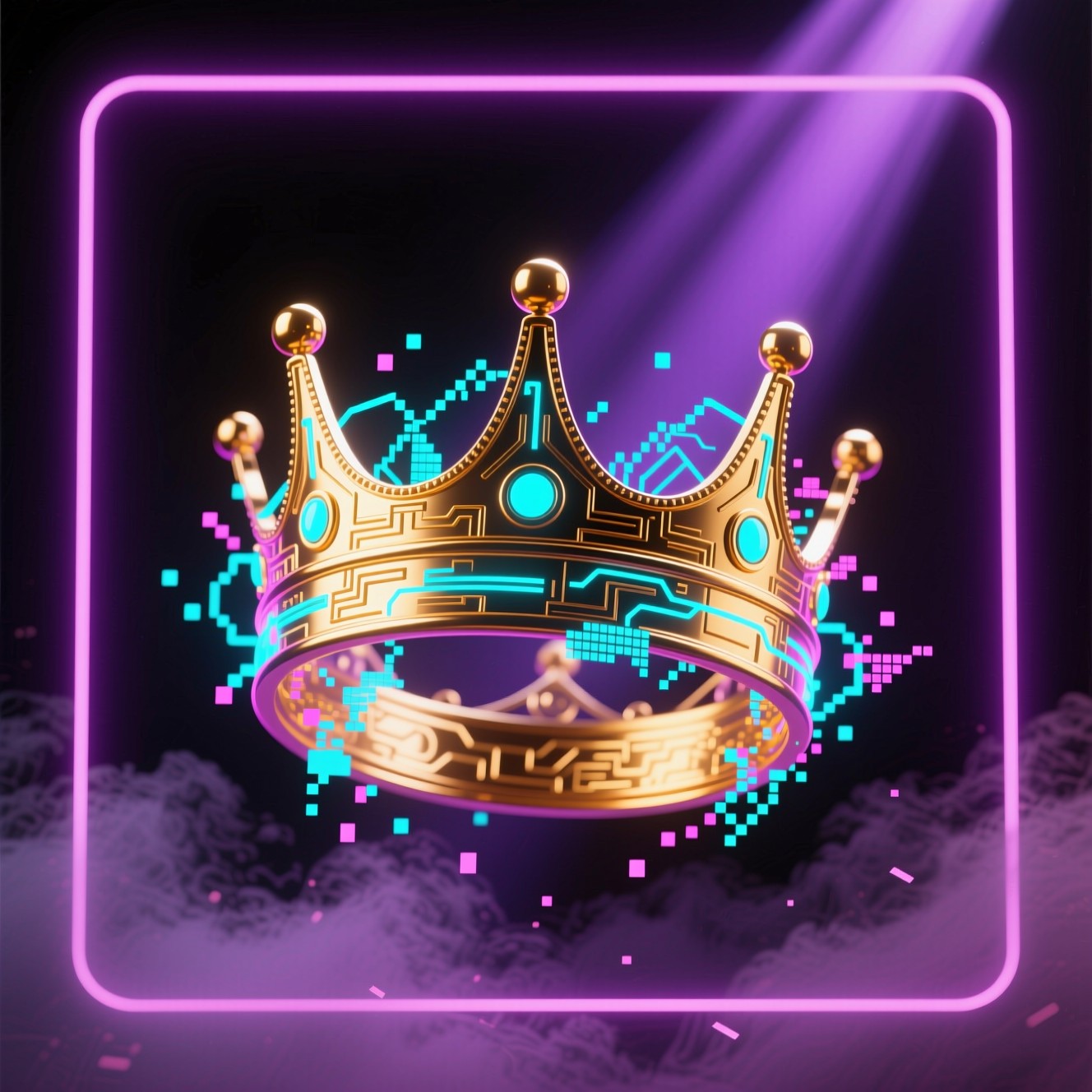 Free Digital Kingdom Crown Image - Crown, Cyberpunk, Neon | Download at ...
