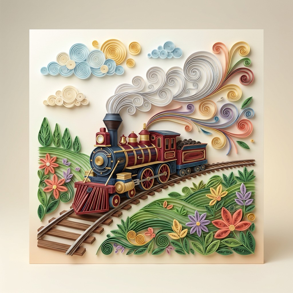 Free Quilled Train Journey Image - Quilling, Train, Locomotive ...