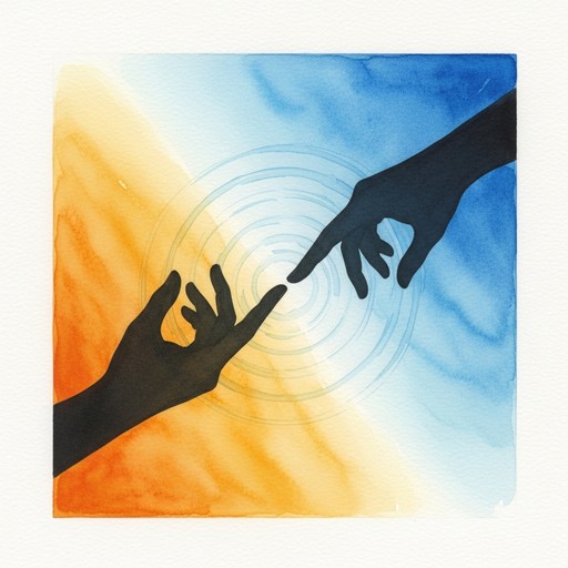 Connection Without Words Free Connection Without Touch Image - Hands, Silhouette, Watercolor ...