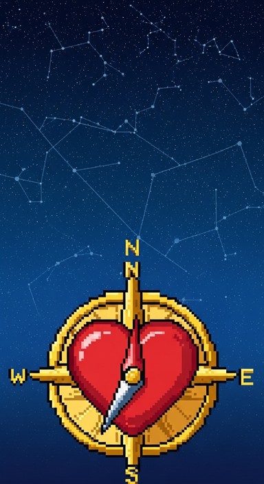 Free Navigate With Love Image - Heart, Compass, Stars | Download at ...