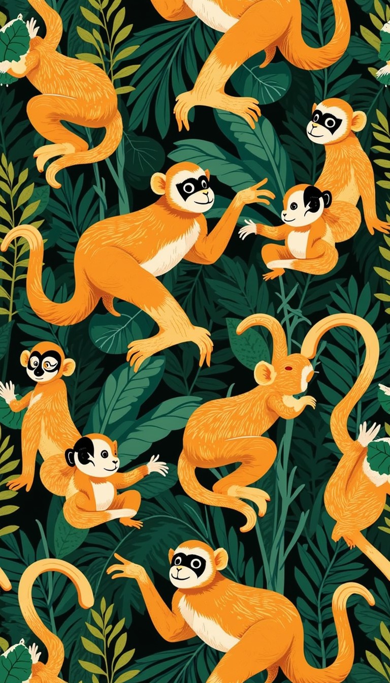 Monky Pattern Free Golden Monkey Pattern Image - Monkeys, Golden, Orange | Download ...