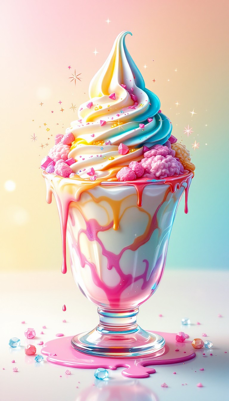 Free Magical Rainbow Sundae Image - Sundae, Icecream, Rainbow ...