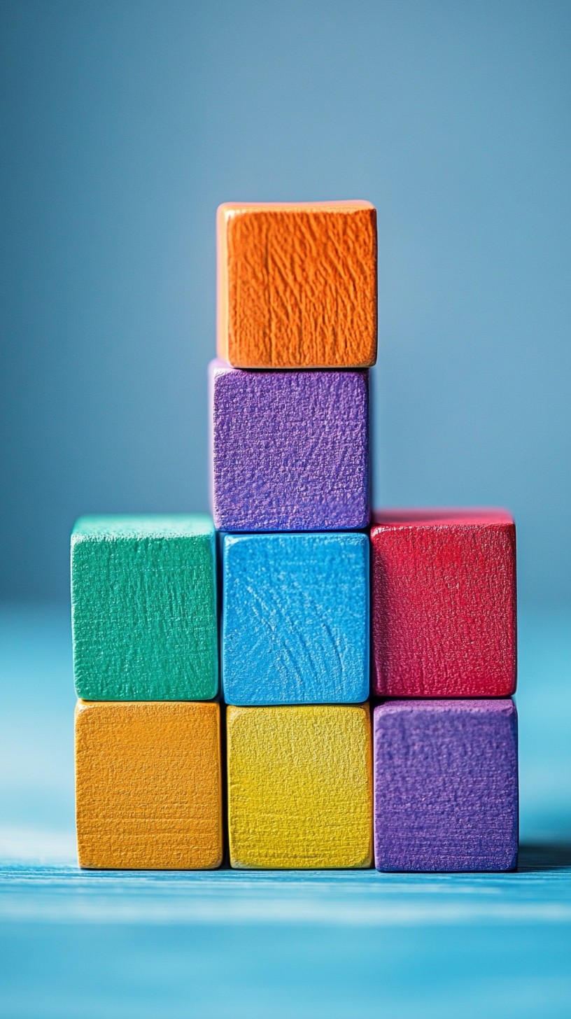 Free Colorful building blocks Image - Blocks, Colorful, Wooden ...