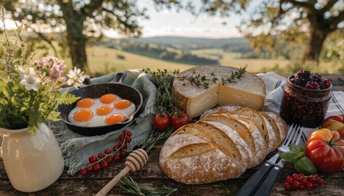 Free Rustic Morning Feast Image - Farmhouse, Breakfast, Rustic ...