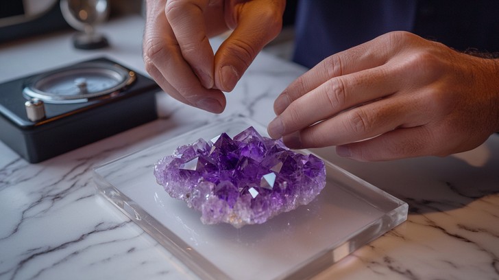 Free Examining Amethyst Cluster Image - Amethyst, Gemstone, Examining ...