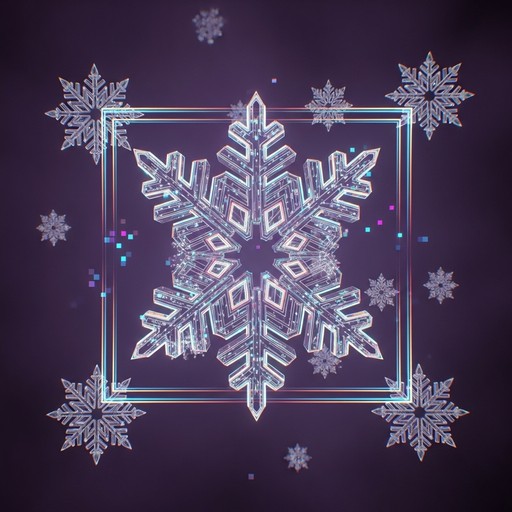 Free Neon Frost Matrix Image - Snowflakes, Holographic, Cyberpunk ...