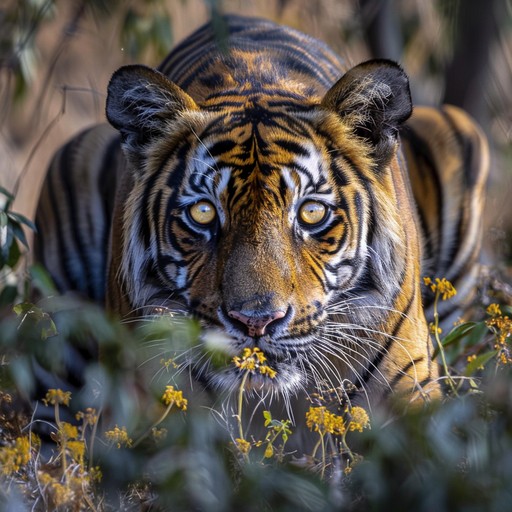 Tiger Balce Free Tiger Among Flowers Image - Tiger, Wildlife, Flowers | Download at ...