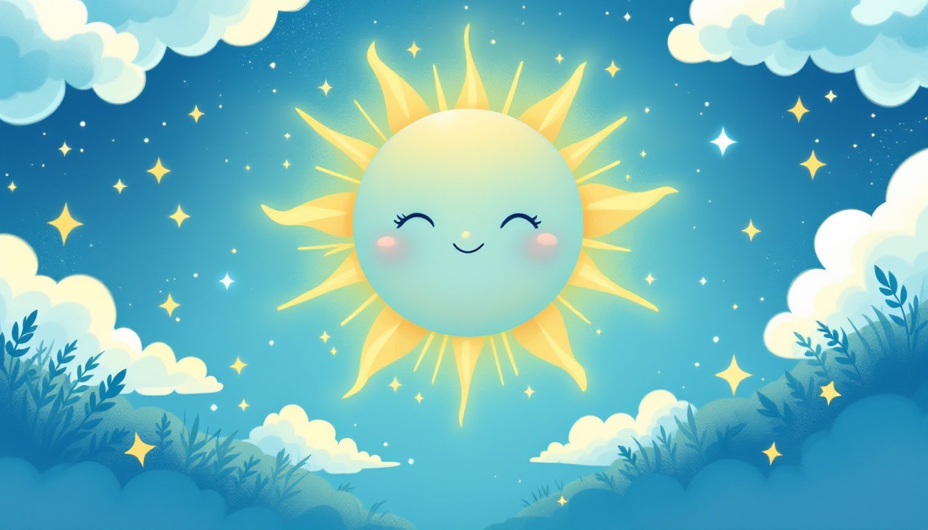 Free Smiling Sun Shines Image - Sun, Sky, Clouds | Download at StockCake