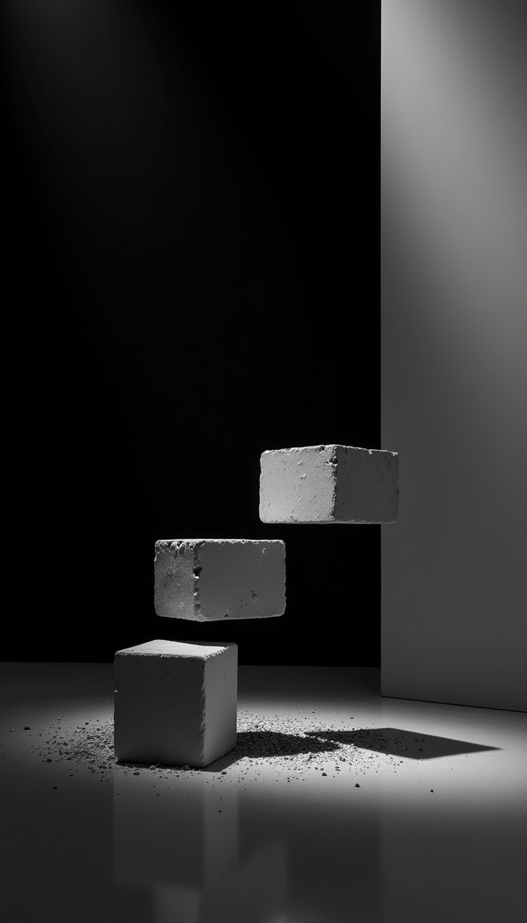 Floating Blocks Gradient Free Floating Concrete Blocks Image - Concrete, Blocks, Monochromatic ...
