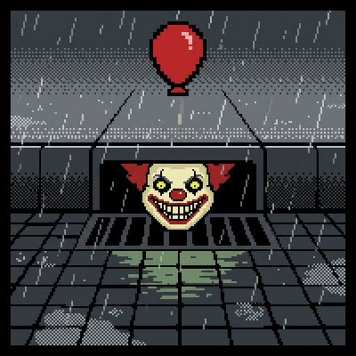 Clow Bit Free Sewer Clown Terror Image - Clown, Pixel, Horror | Download at ...