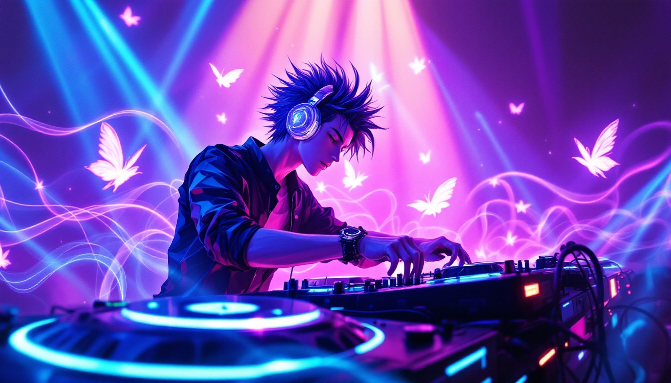 Free Neon DJ Magic Image - Dj, Anime, Neon | Download at StockCake