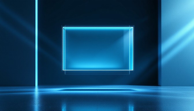 Blue Rectangular Portal Free Glowing Digital Portal Image - Futuristic, Minimal, Technological ...