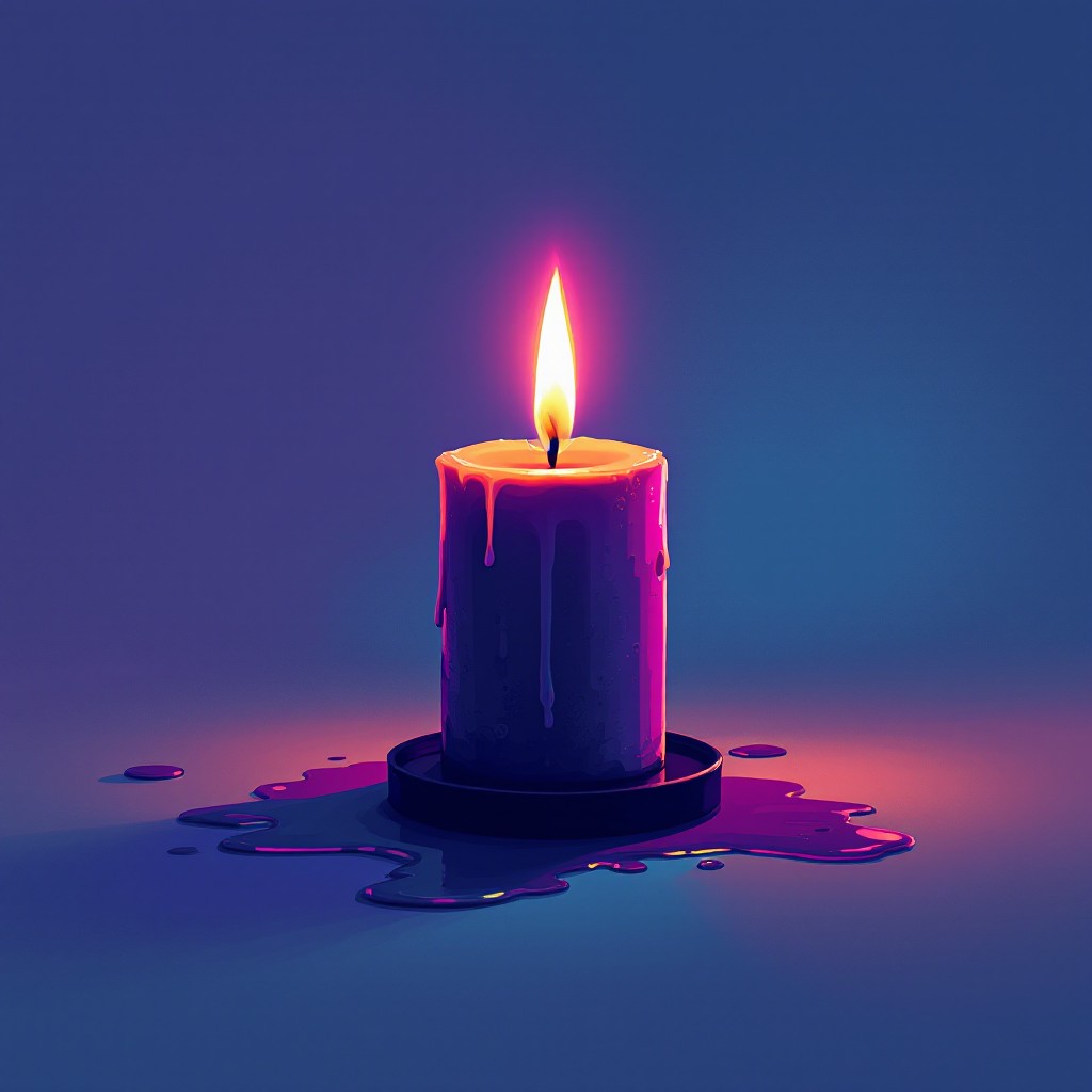 Free Neon Candle Glow Image - Candle, Neon, Cyberpunk | Download at ...