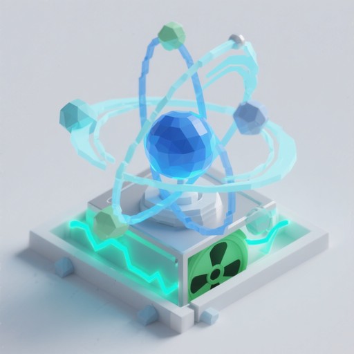Free Glowing Nuclear Model Image - Atomic, Nucleus, Isometric ...