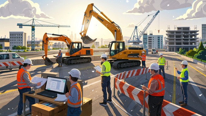Construction Rushing Work Free Busy Construction Site Image | Download at StockCake