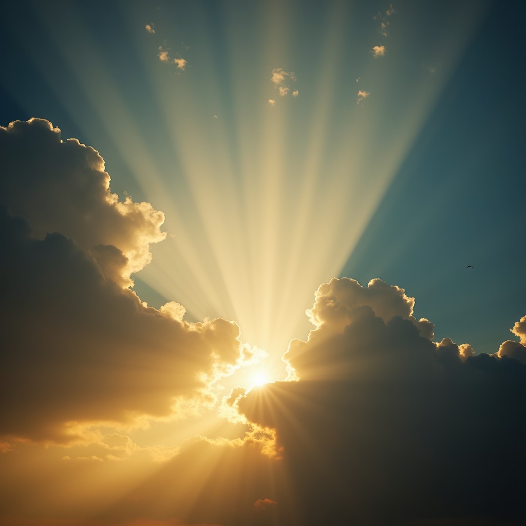 Free Golden Sky Beams Image - Sunbeams, Rays, Clouds | Download at ...
